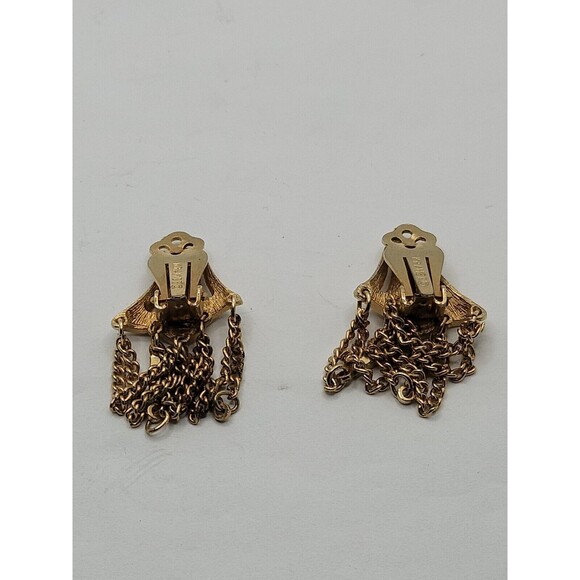 Kramer Clip on Bell with Dangles Earrings Vintage - Picture 6 of 10